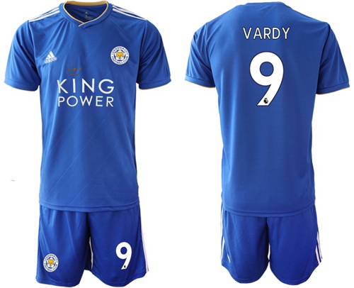 Leicester City #9 Vardy Home Soccer Club Jersey